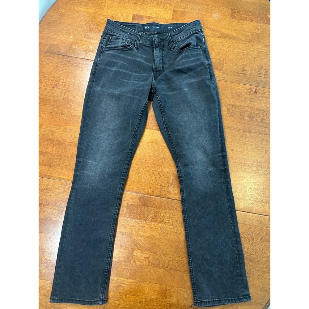 BKE Jake Straight Jeans Mens 29x30 Black Faded Denim Pants